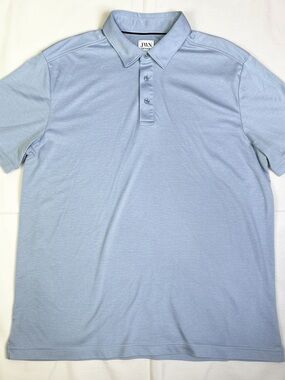 JWN Men Medium Light Blue Polo Shirt Pima Cotton Blend Casual Soft